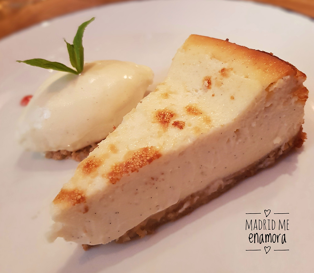 Tarta de queso de Taberna y Media.