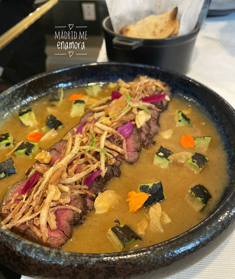 Aguachile ahumado de Rib Eye.