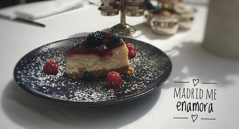 Tarta de queso de El Jardín de Orfila recomendada por www.madridmeenamora.com