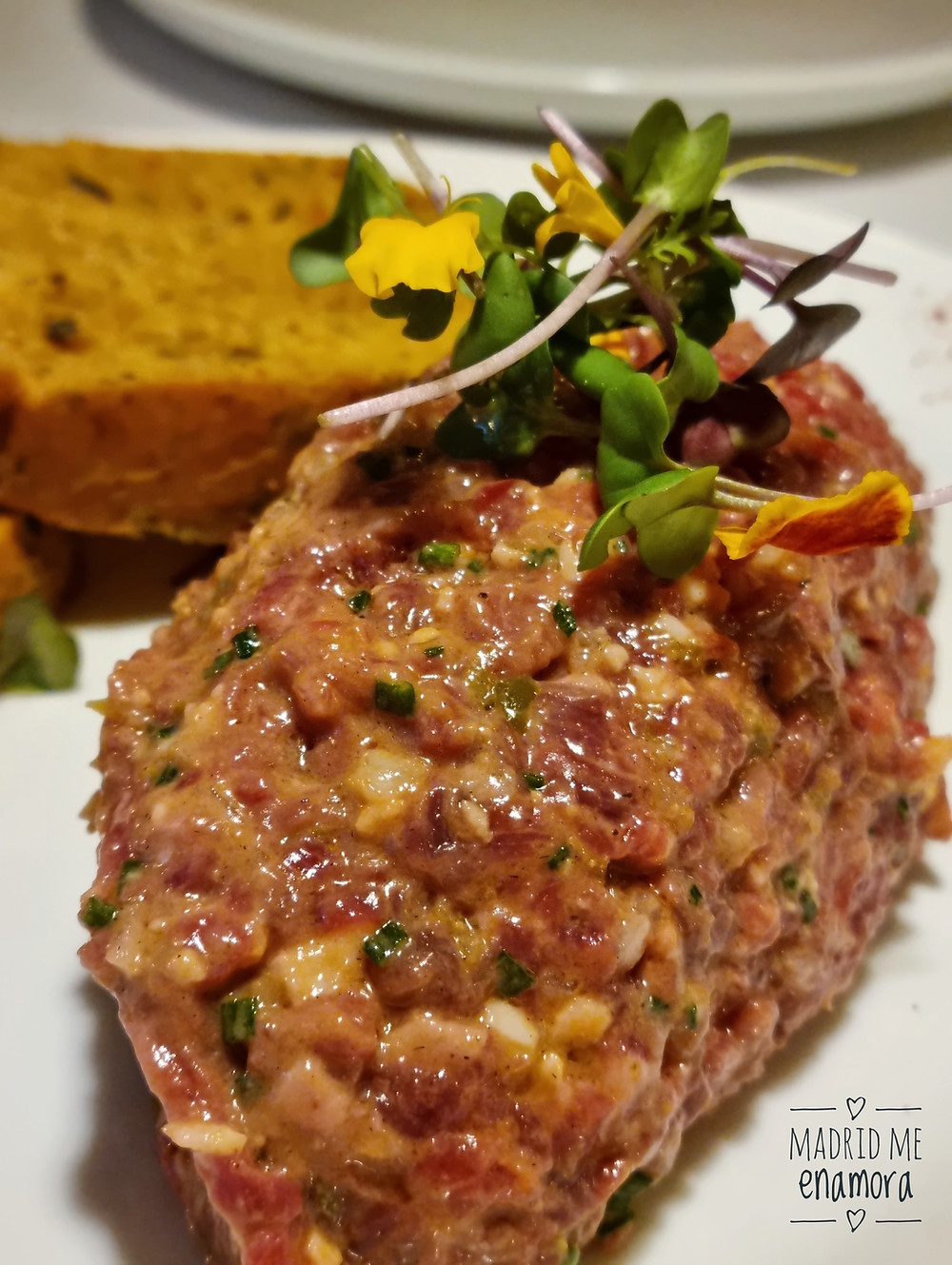 Steak Tartar de solomillo de vaca.