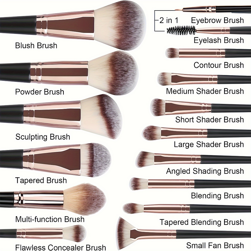 Thumbnail: 3-20PCS Professional Makeup Brushes Set for Eye Shadow Foundation Cosmetic Powde