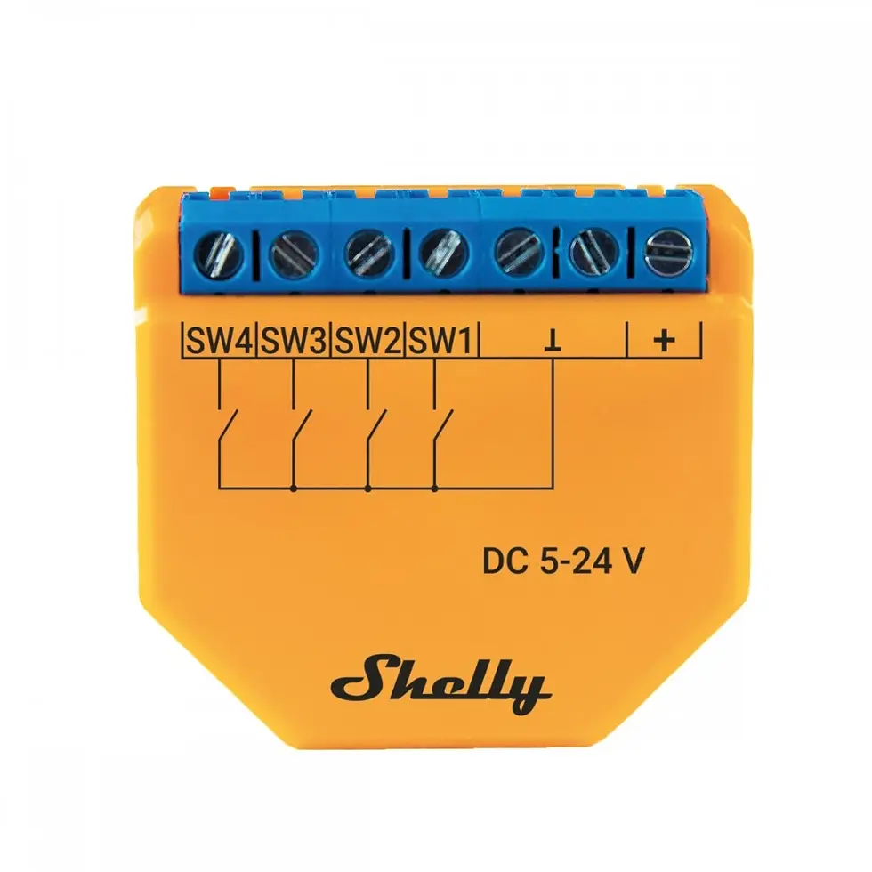 Indexkép: Shelly Plus i4 DC – Szenárióvezérlő (DC környezetekhez)