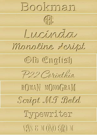 Thumbnail: Bar Pendant Engraving Fonts