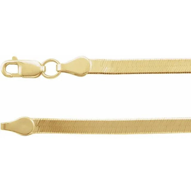 Thumbnail: Yellow Gold Flex Herringbone Chain