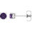 Thumbnail: 14K Gold Amethyst Stud Earrings