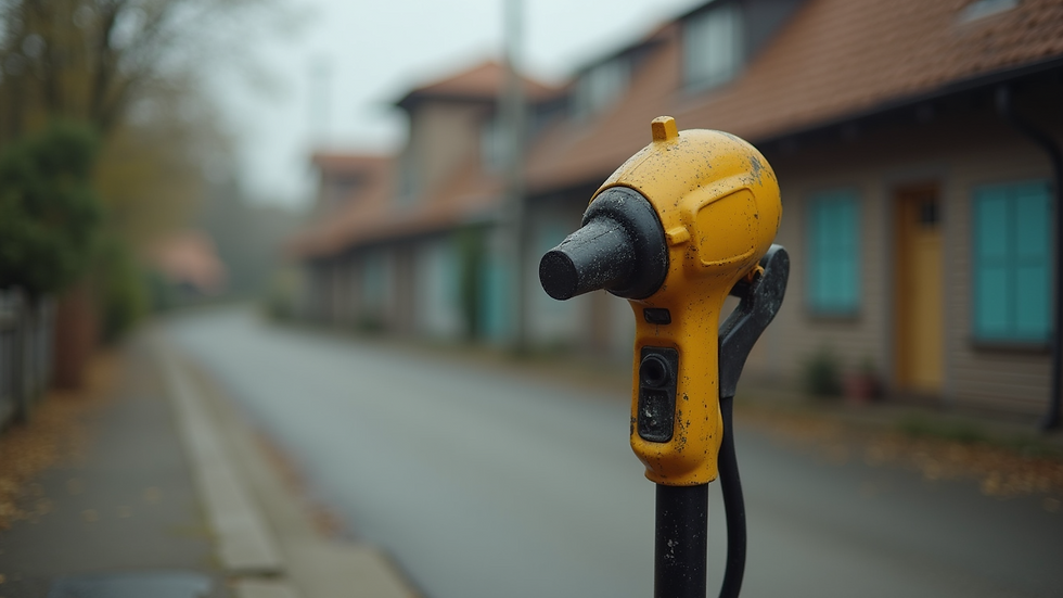 Close-up view of rental property maintenance equipment