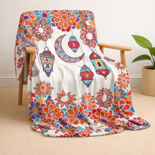 Thumbnail: Snooze, Double face Ramdan Light blanket, 130*180 cm, Ramdan -سنوز، بطانيه رمضان