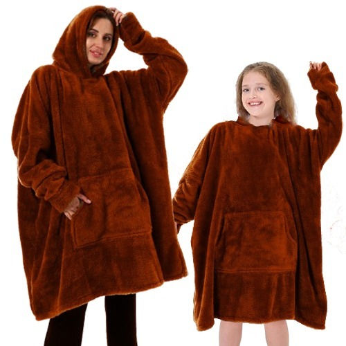 الصورة المصغرة: Like Mom Like Daughter set 2pcs, Over-sized Wearable Blanket with Hodi