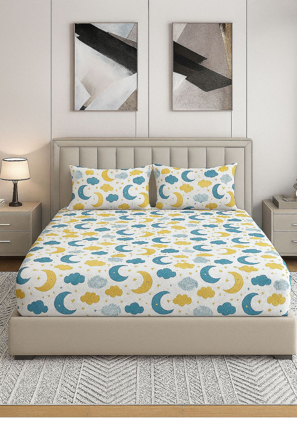 الصورة المصغرة: Fitted bed sheet set -  طقم ملاية باستيك