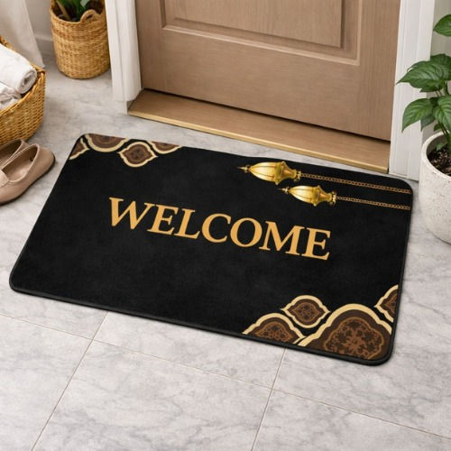 Snooze-Non-slip welcome rug, printed velvet,1Piece-سنوزدواسة ترحيب مانع للانزلاق