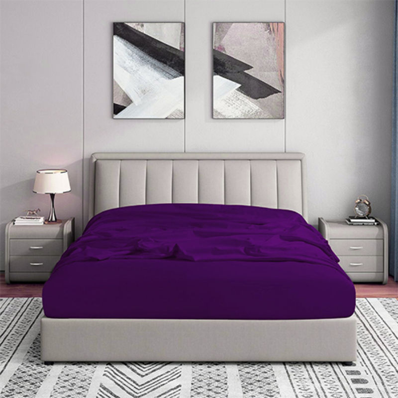 الصورة المصغرة: Fitted plain  bed sheet set -  طقم ملاية باستيك ساده