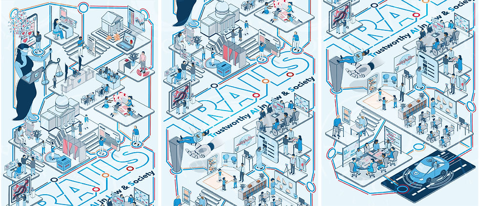 Final isometric illustration as used on the TRAILS website and conference booth banner