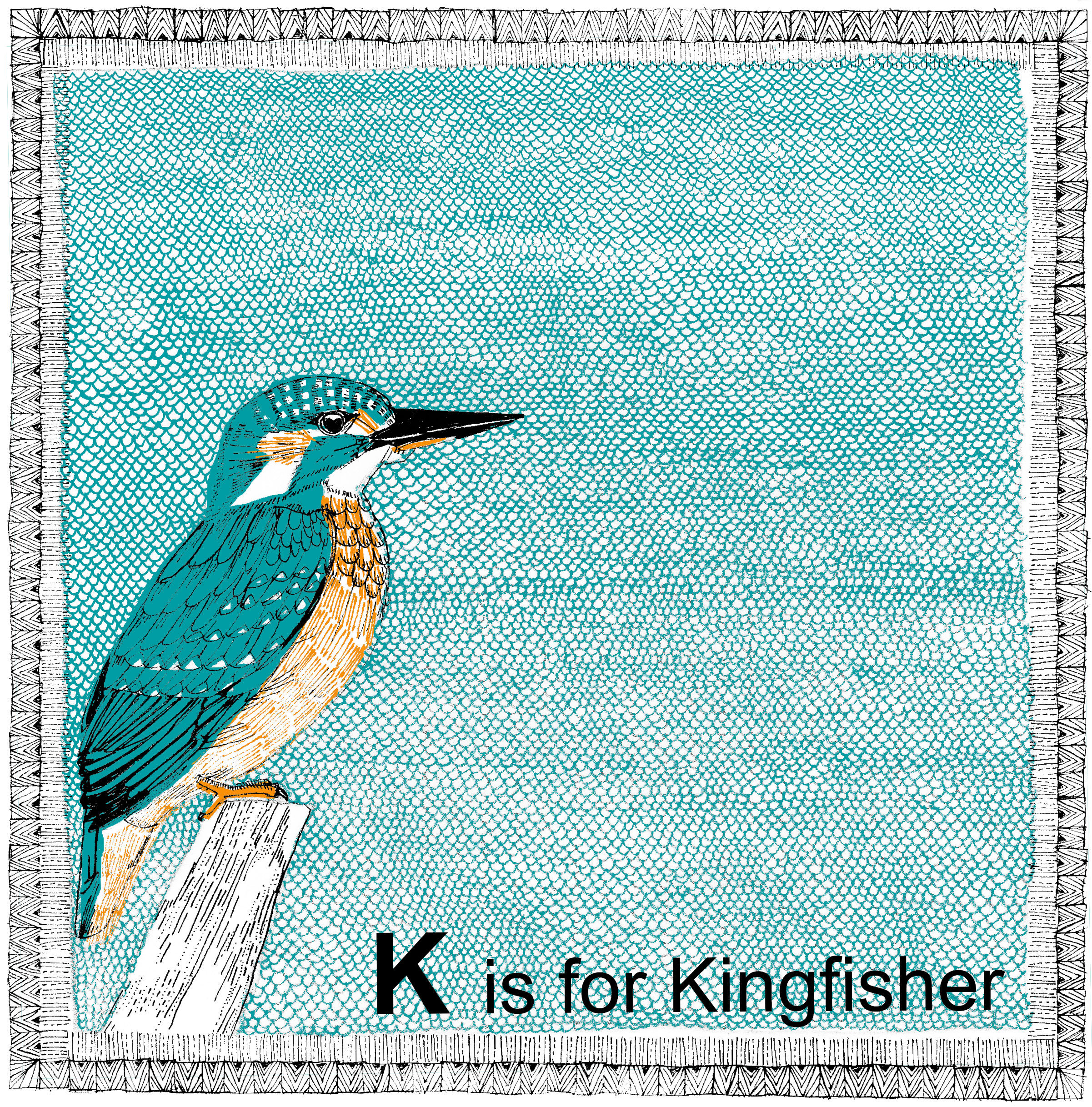 K is for Kingfisher