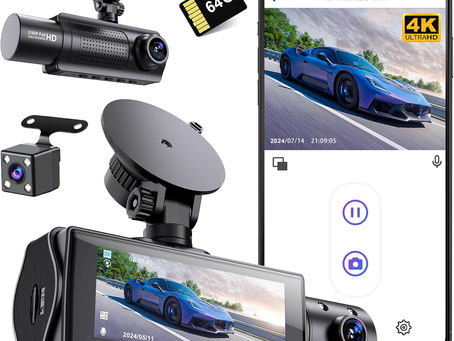 Caméra embarquée pour voiture avec vision nocturne et enregistrement 4K