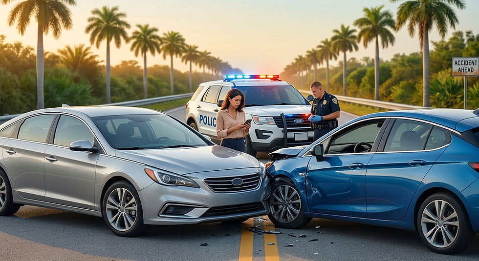 10 steps to follow after a car accident