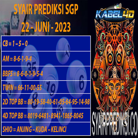 Prediksi Singapore 22 JUNI 2023-Kabel4d