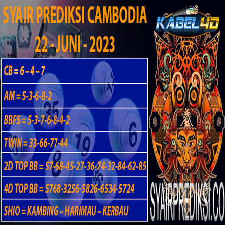 Prediksi Cambodia 22 JUNI 2023-Kabel4d