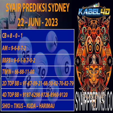 Prediksi Sydney 22 JUNI 2023-Kabel4d