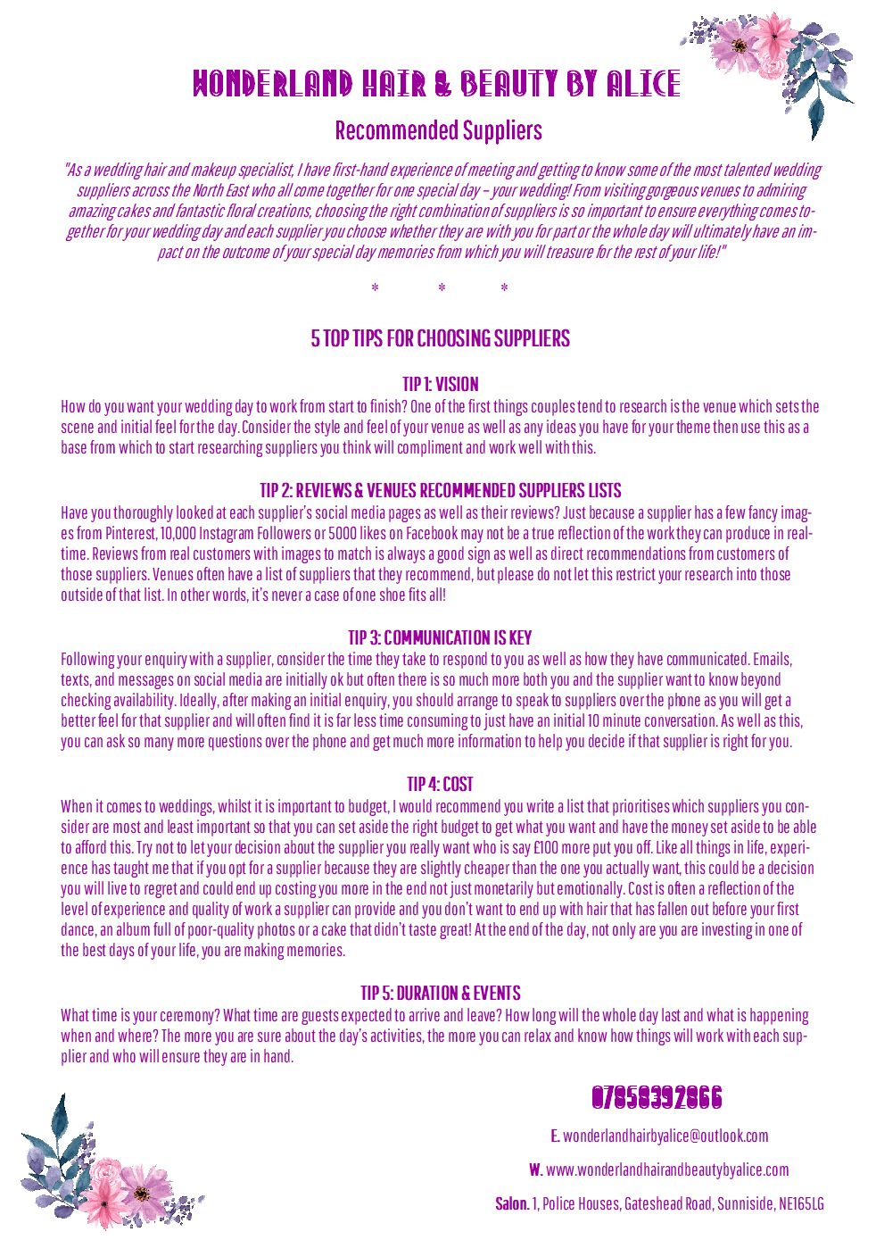5 TOP TIPS FOR CHOOSING SUPPLIERS