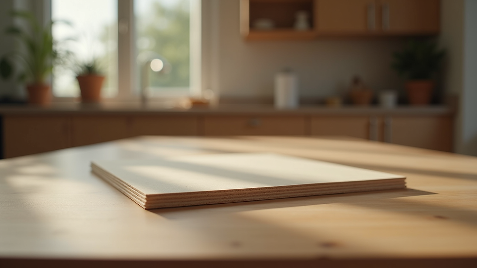 Plano detalle de un estetoscopio sobre una mesa de madera en un hogar