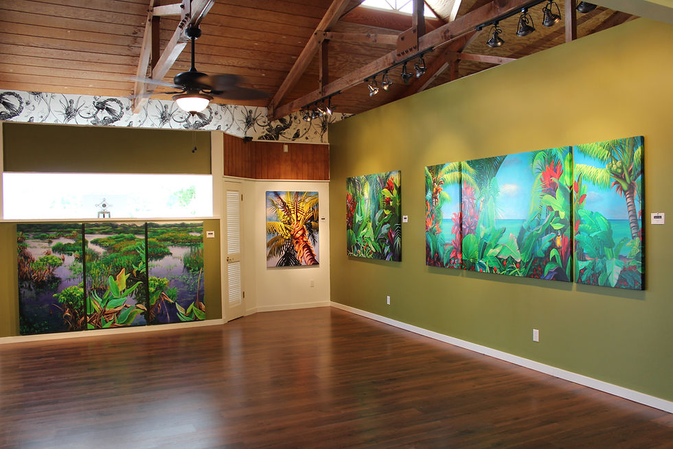 Thumbnail: Ocean Paradise with Parrots Triptych
