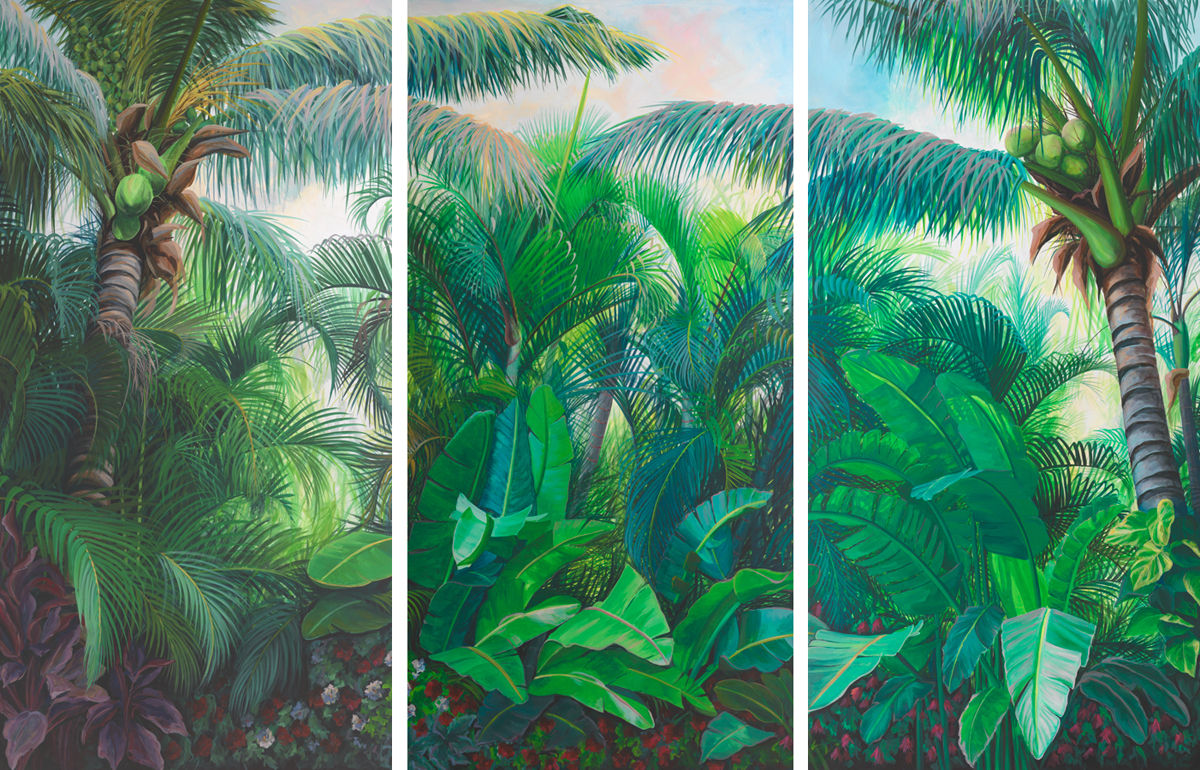 White Bird of Paradise Triptych