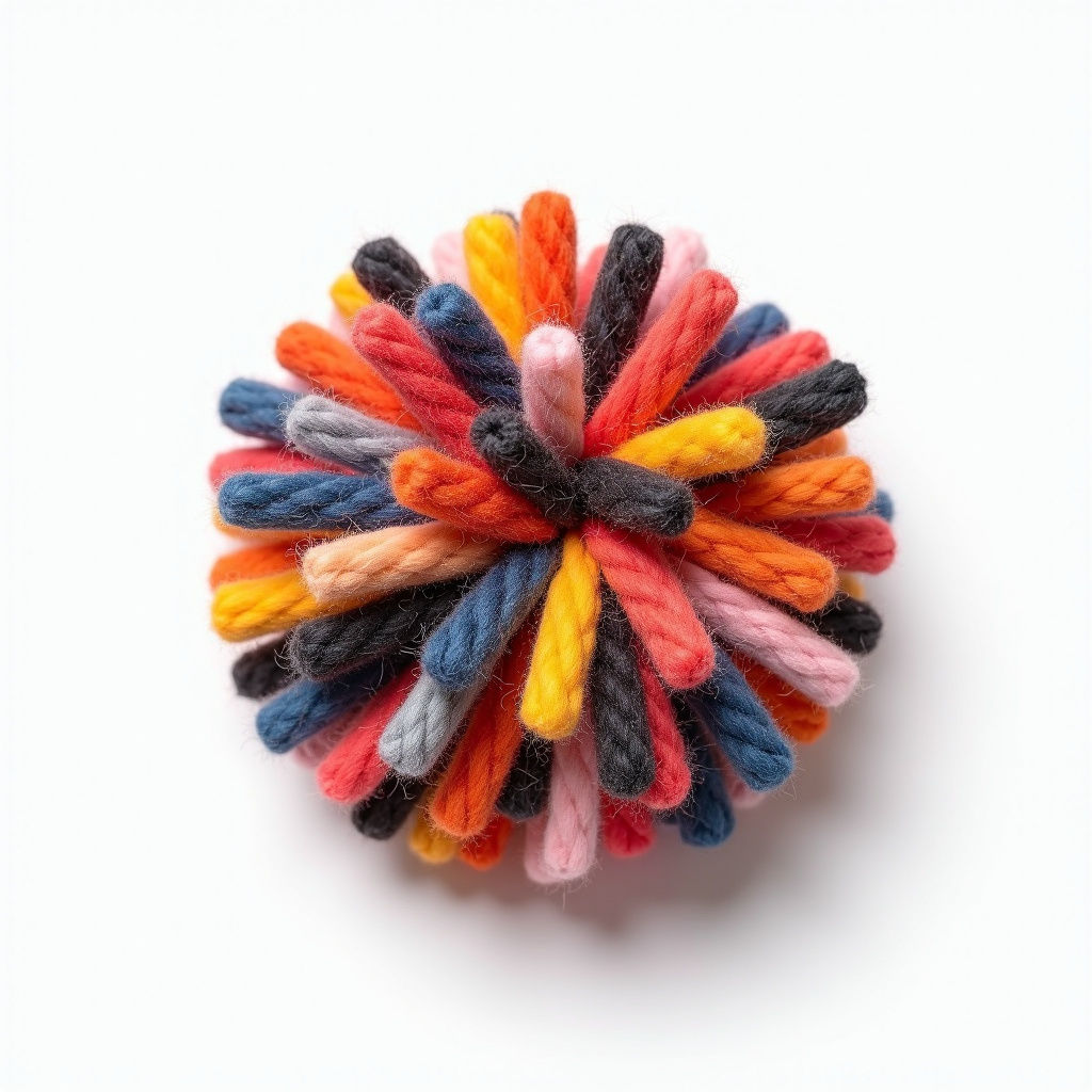 Multi-Color Yarn Pompom