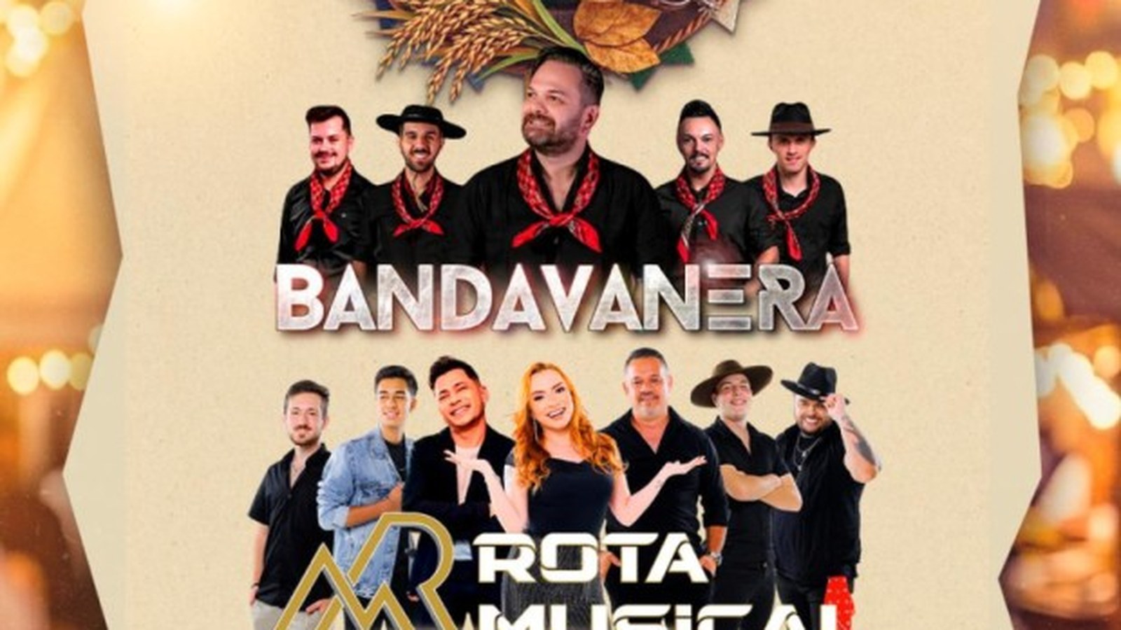 Show de banda gaúcha em festa popular no Parque de Eventos de Sentinela do Sul
