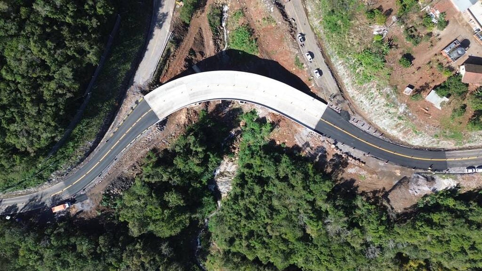 Trecho da BR-470 na Serra das Antas, entre Bento Gonçalves e Veranópolis, em obras de reconstrução