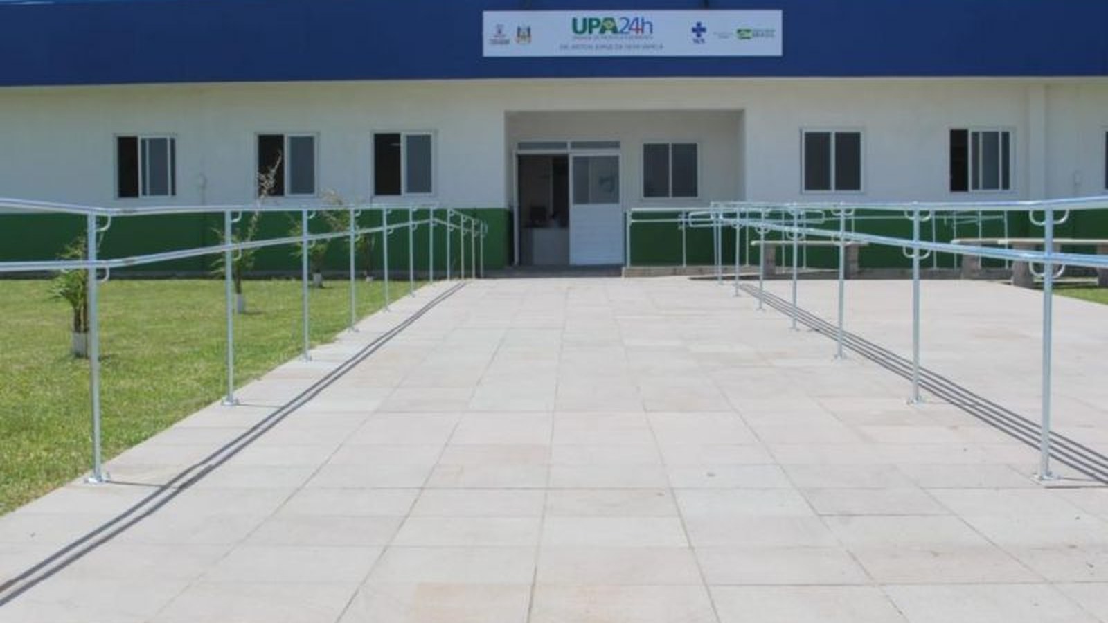 Fachada da UPA Junção, em Rio Grande, maior unidade de pronto atendimento do RS