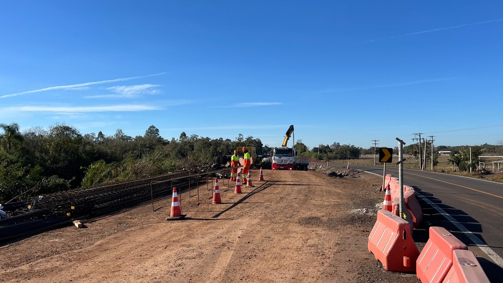 Trecho da RSC-287 em Vila Mariante, Venâncio Aires, onde a pista será elevada e ganhará pontes secas