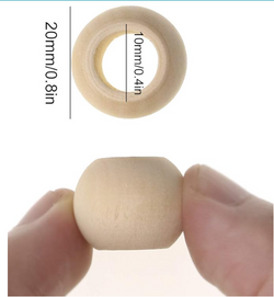 Billes bois macramé