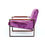 Miniatura: Poltrona para quarto, sala, escritório, design dos anos 60 original de época madeira maciça assinada Percival Lafer, roxa