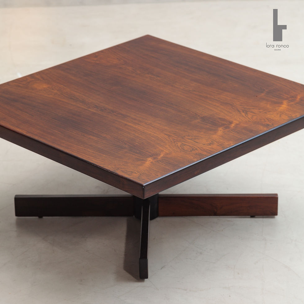 Miniatura: Mesa de centro L’Atelier anos 60, jacarandá maciço com folheado, peça vintage autêntica desenhada por Zalszupin, ñ reeditada