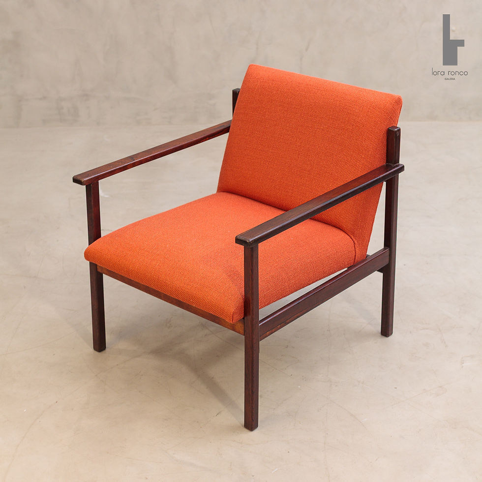 Thumbnail: Design modernista mid-century colecionável poltrona vintage autêntica em jacarandá assinada Fátima Arquitetura anos 60 ñ Etel