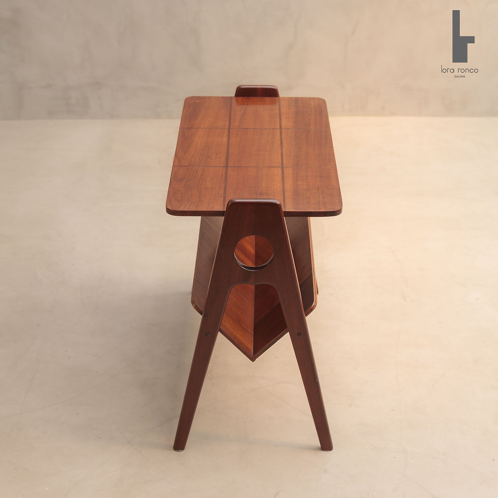 Thumbnail: Móveis Cimo Aparador, Revisteiro, Mesa Auxiliar design anos 60 autêntica, vintage modernista em imbuia maciça ñ reedição Etel