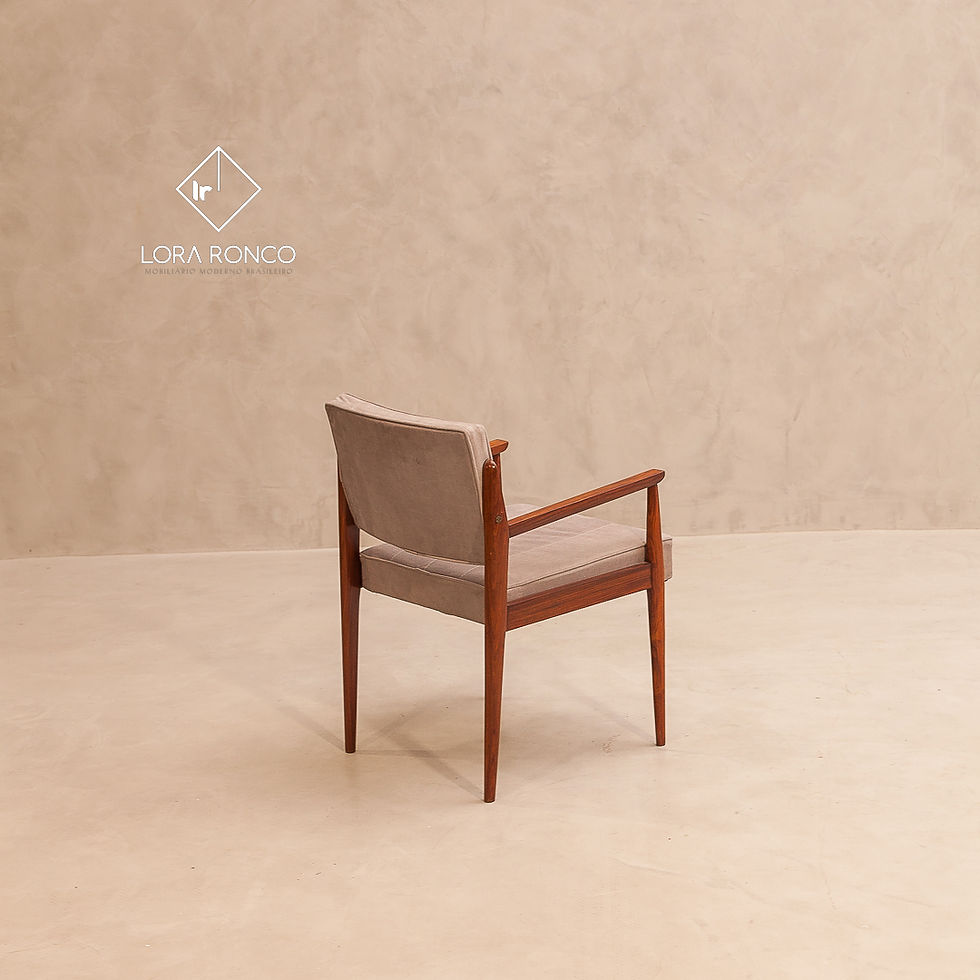 Miniatura: Par de cadeiras para mesa de jantar, design anos 50, anos 60, anos 70 madeira maciça designer modernista original de época