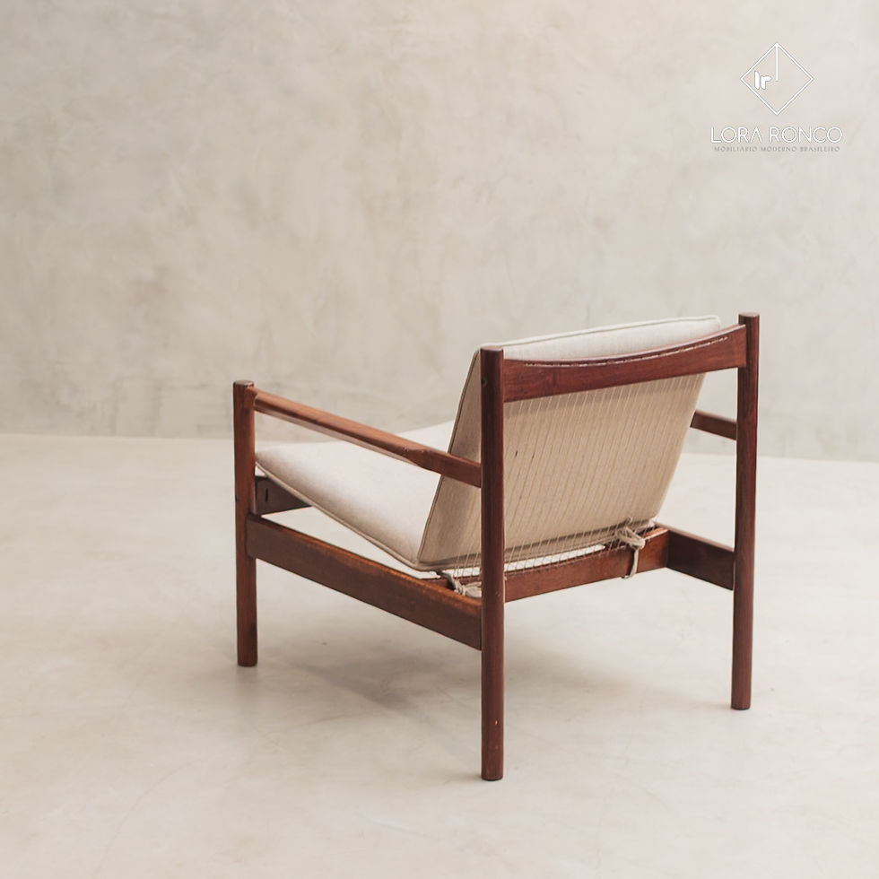 Miniatura: Michel Arnoult Poltrona design anos 60 madeira imbuia maciça Mobiliário moderno brasileiro vintage original Lora Ronco