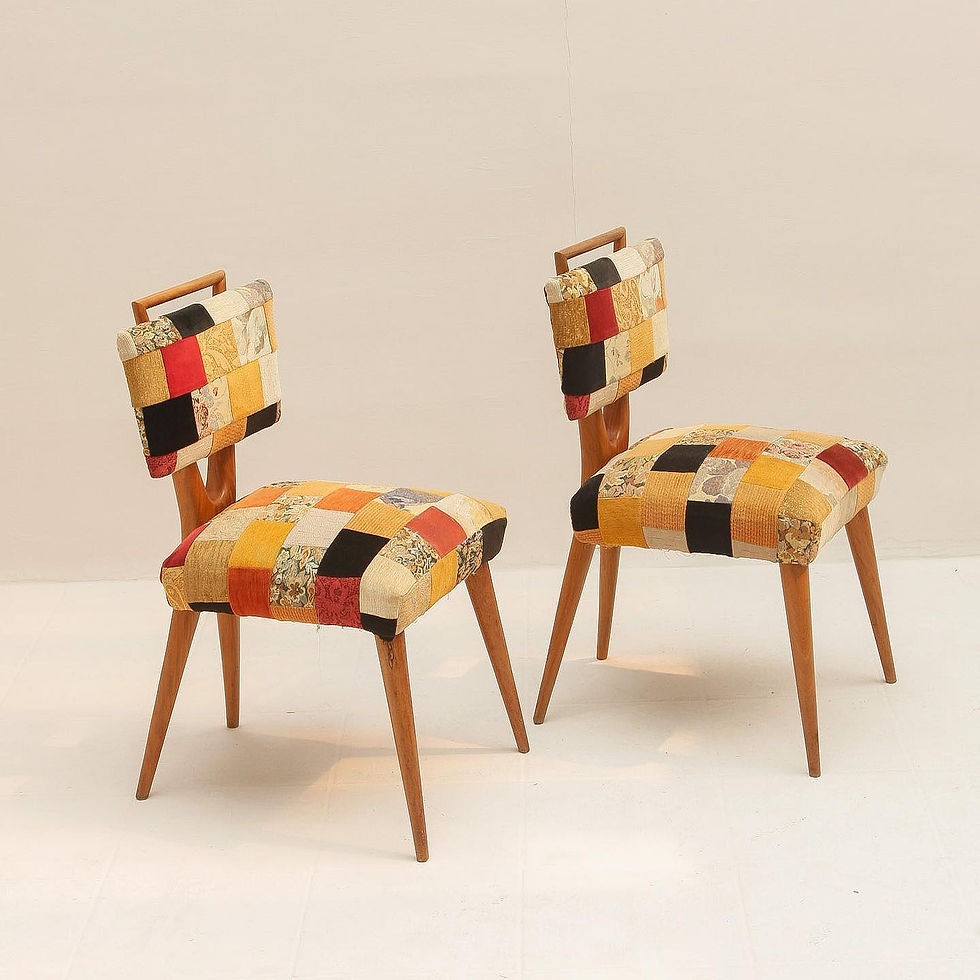 Thumbnail: Giuseppe Scapinelli - Pair of chairs in solid caviúna wood - Dec. 50