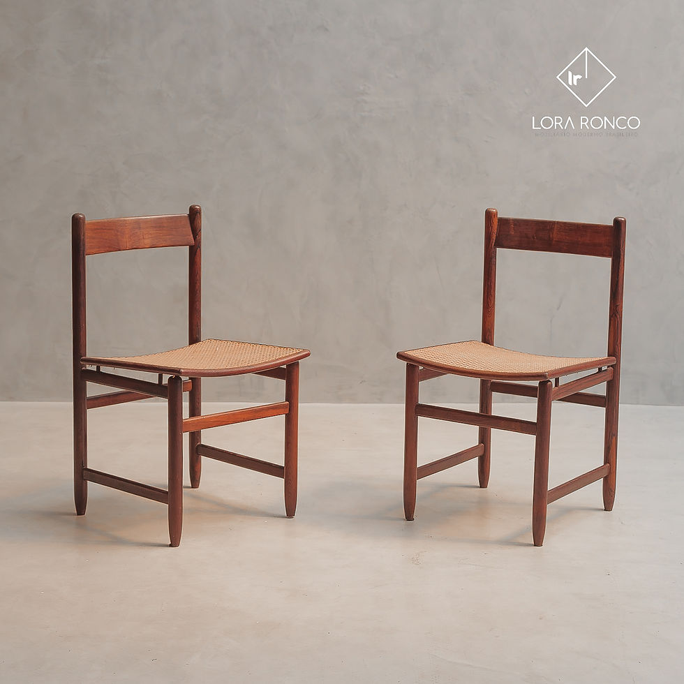 Cadeiras para mesa de jantar 10, copa, hall de entrada design moderno modernista anos 60 madeira maciça jacarandá e palhinha