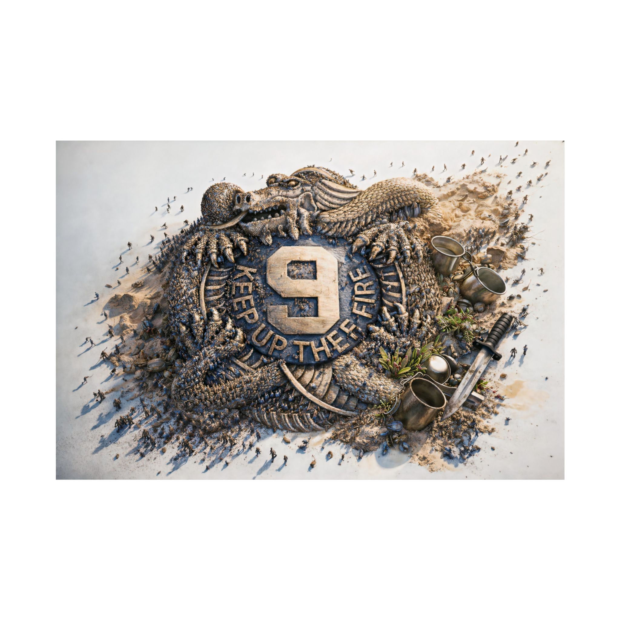 9th Infantry Regiment Manchu Crest Satin Poster — Buckle/Emblem