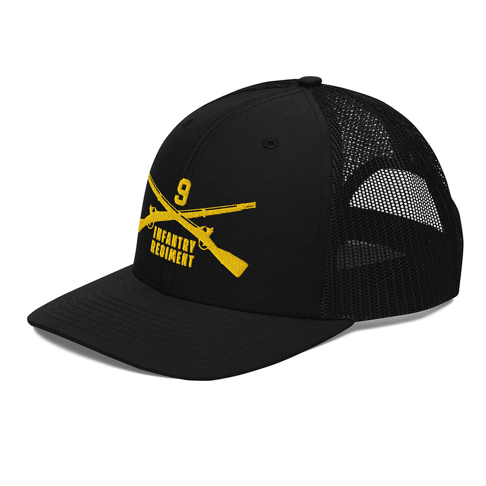 Thumbnail: 9th Infantry Regiment Crossed Rifles Snapback Trucker Cap | Richardson 112
