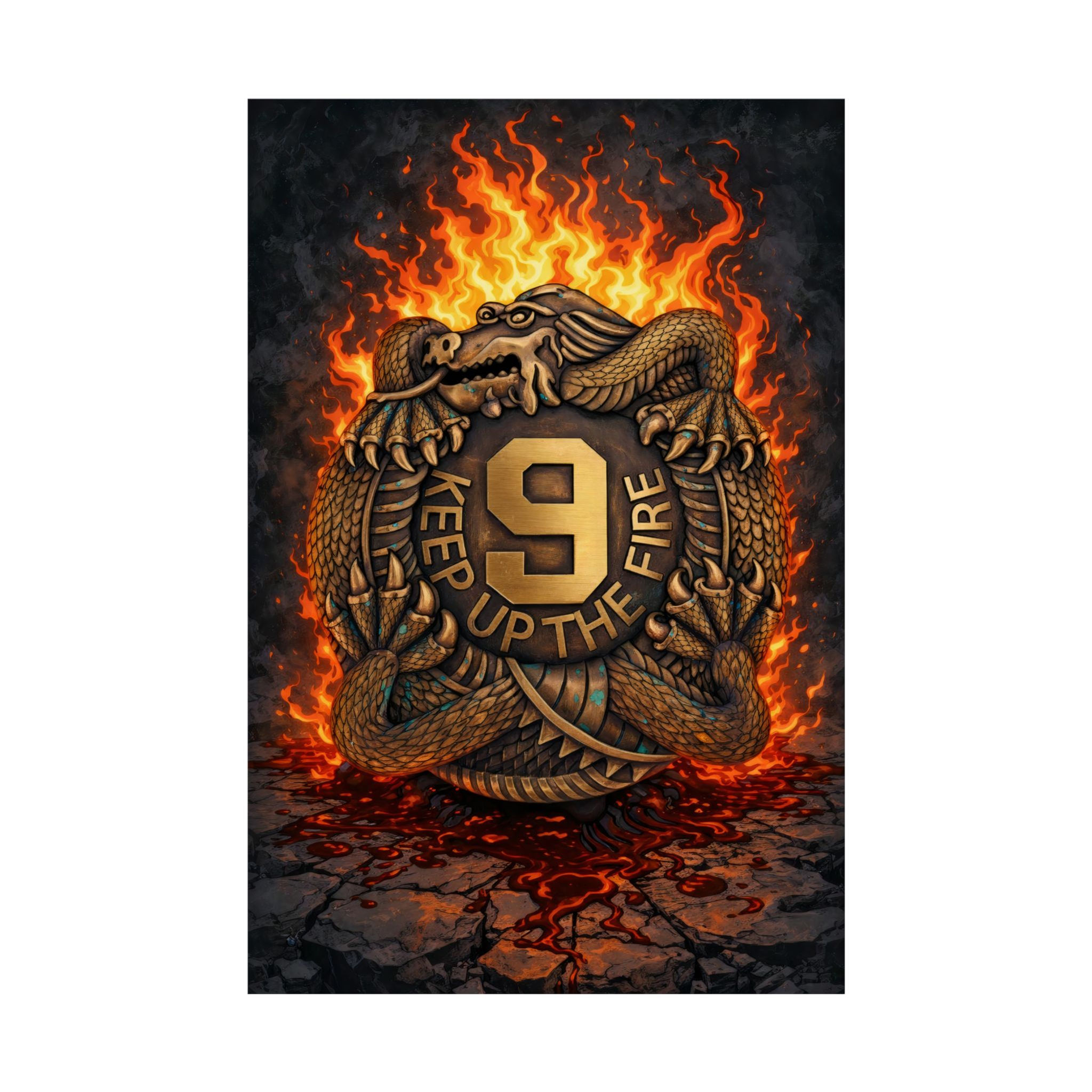 9th Infantry Regiment Belt Buckle Satin Poster — Manchu Mile Wall Art