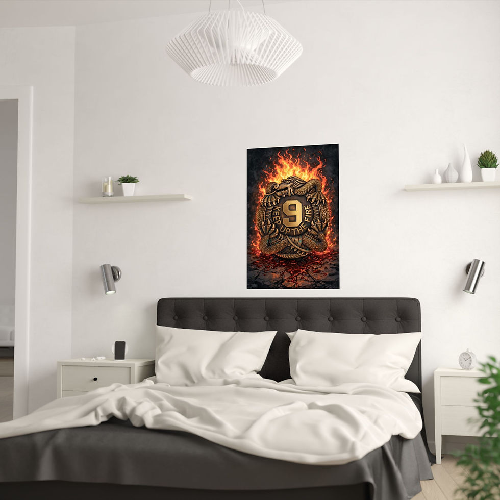 Thumbnail: 9th Infantry Regiment Belt Buckle Satin Poster — Manchu Mile Wall Art