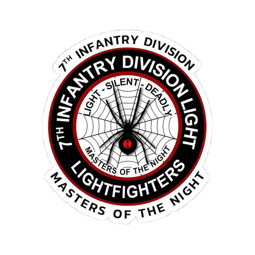 7th Infantry Division MOTN Circle Kiss-Cut Sticker