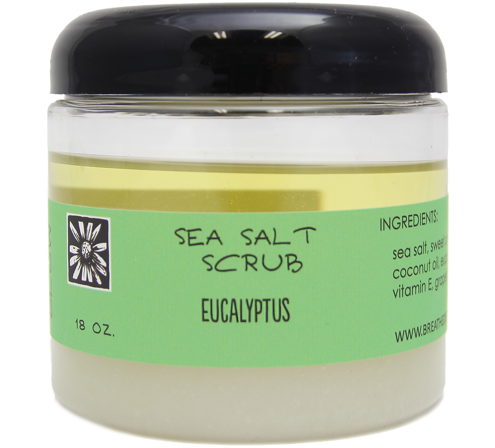 Natural Sea Salt & Organic Sugar Scrubs Breathe Deep LLC