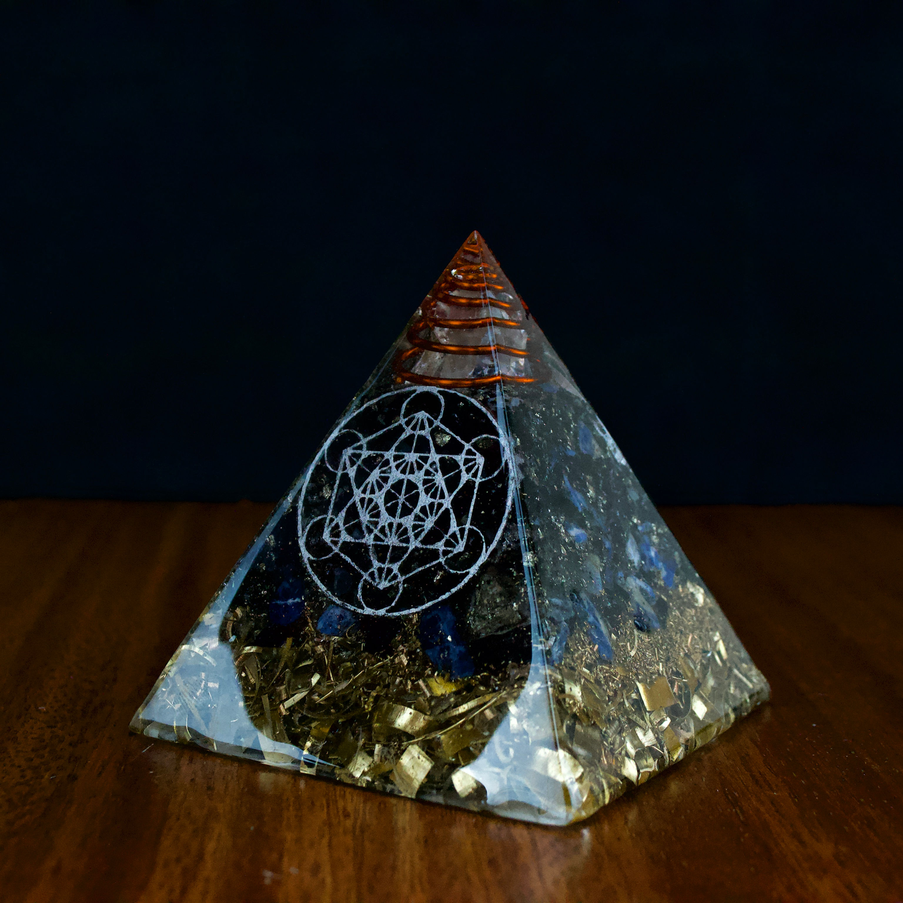 Orgonite Pyramid "Metatron's Cube"