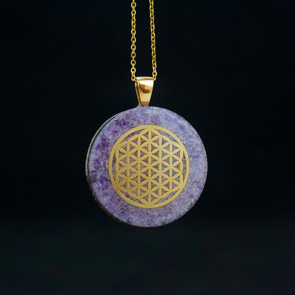 Collar Orgonita "Flor de la Vida" Amatista