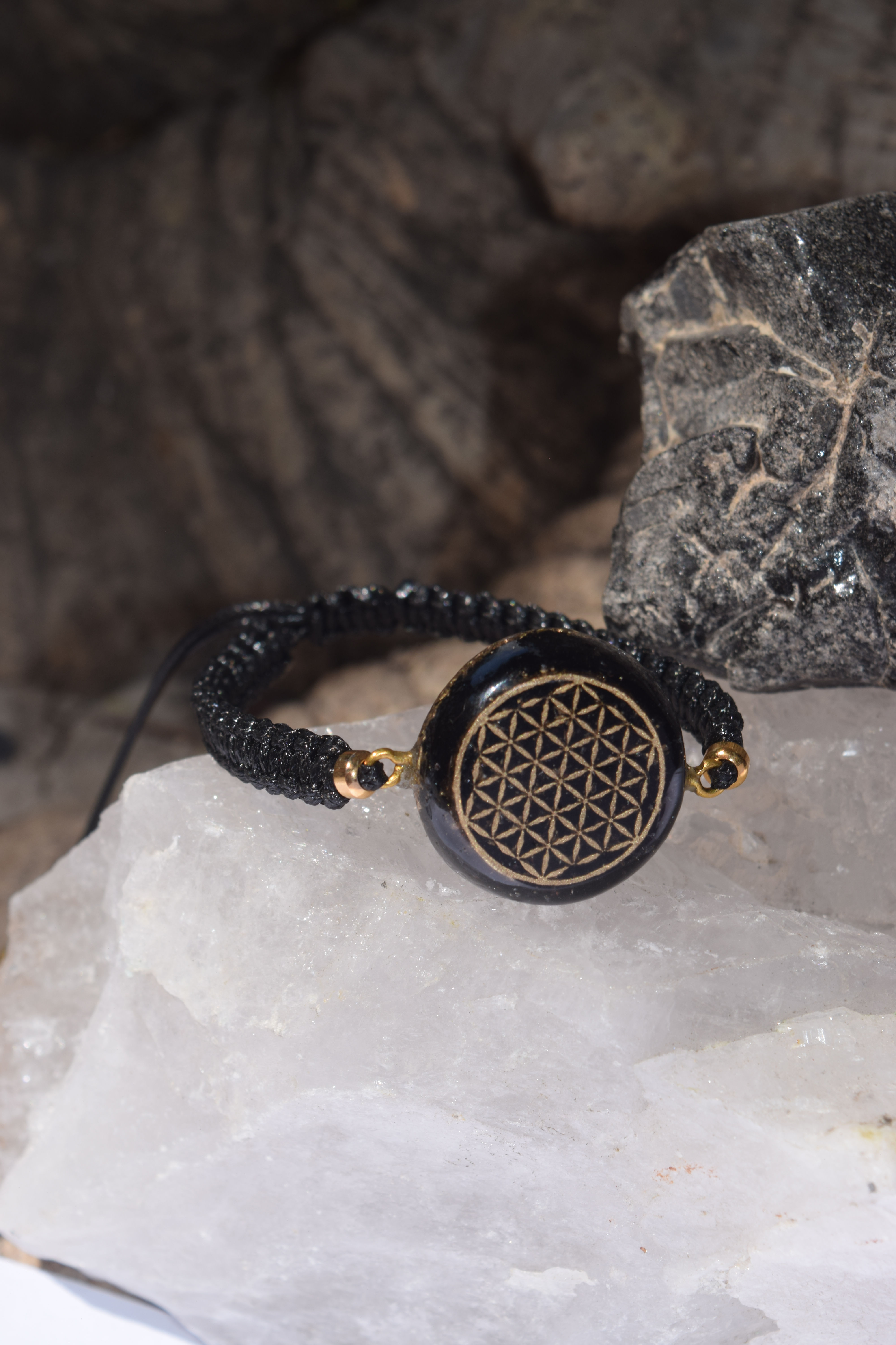 Pulsera Orgón Flor de la Vida Turmalina Negra