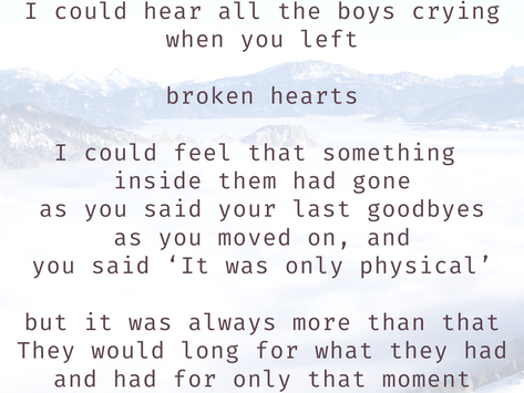 The Boys are Crying...